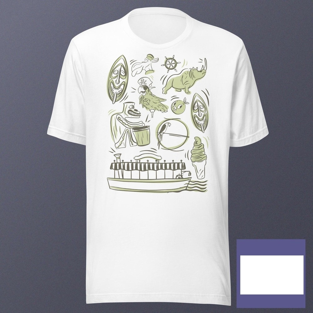 Dsney Adventureland Icons Collage Unisex T-Shirt